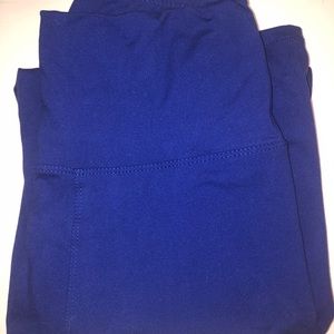 White and Royal Blue leggings